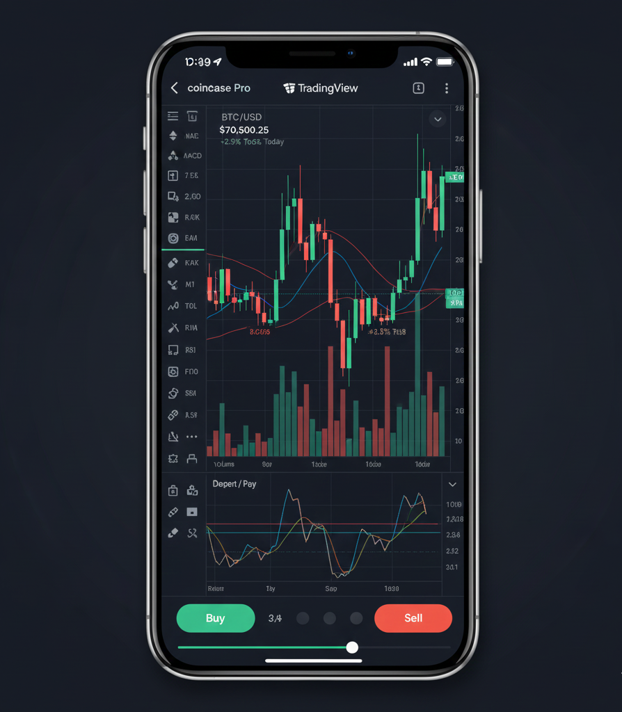 Coinbase crypto trading dashboard